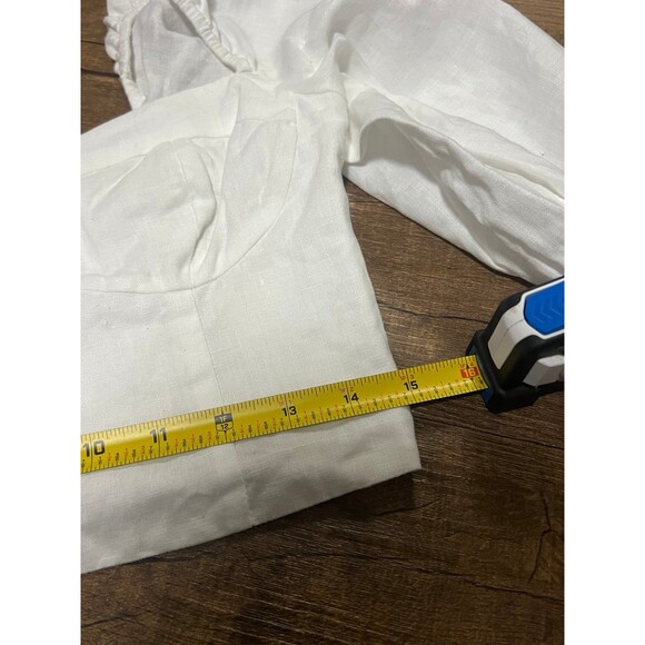 Aritzia Wilfred Vilette linen milkmaid puff sleeve blouse - Picture 7 of 8